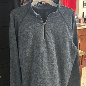All In Motion Blue Heather Quarter-Zip Performance Pullover.